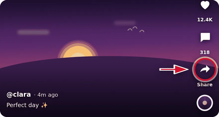 TikTok share icon